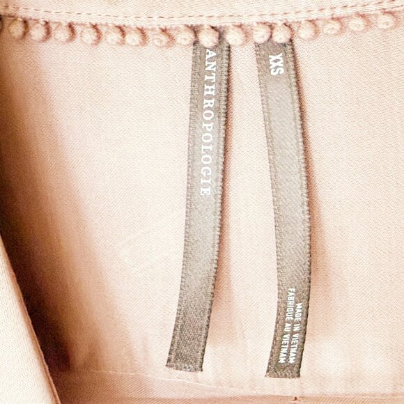 Anthropologie Slky V-Neck Boxy Blouse - Pink XXS - Picture 7 of 7